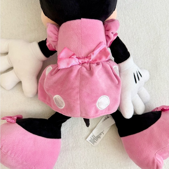 Disney Minnie Mouse Plush 27” Stuffed Animal Pink Polka Dot Bow and Dress - Picture 12 of 16